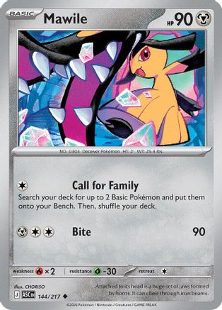 ME Ascended Heroes  144/217 Mawile  - Reverse Holofoil - Uncommon