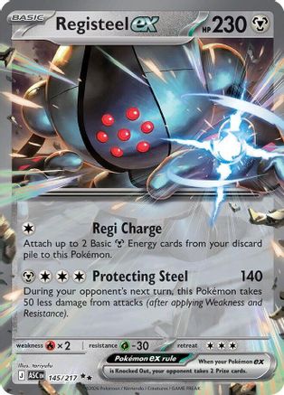 ME Ascended Heroes  145 Registeel ex  - Holofoil - Double Rare