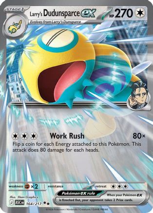 ME Ascended Heroes  164 Larry's Dudunsparce ex  - Holofoil - Double Rare