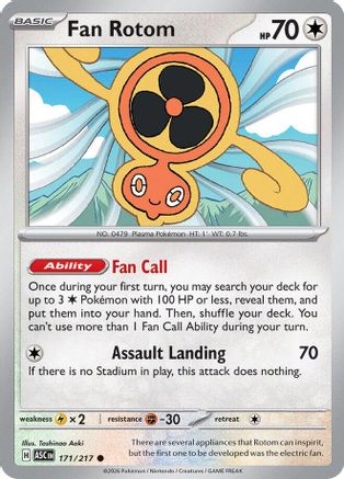 ME Ascended Heroes  171/217 Fan Rotom  - Common