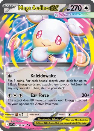 ME Ascended Heroes  172/217 Mega Audino ex  - Holofoil - Double Rare