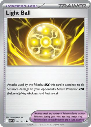 ME Ascended Heroes  191 Light Ball  - Reverse Holofoil - Uncommon