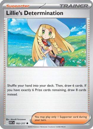 ME Ascended Heroes  192 Lillie's Determination  - Reverse Holofoil - Uncommon