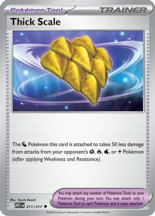 ME Ascended Heroes  211 Thick Scale  - Reverse Holofoil - Uncommon