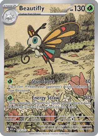 ME Ascended Heroes  219/217 Beautifly  - Holofoil - Illustration Rare