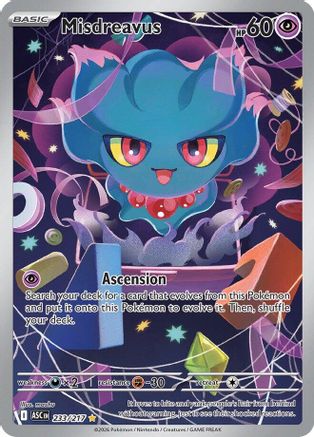 ME Ascended Heroes  233/217 Misdreavus  - Holofoil - Illustration Rare