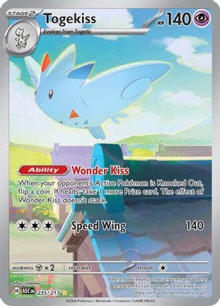 ME Ascended Heroes  235/217 Togekiss  - Holofoil - Illustration Rare