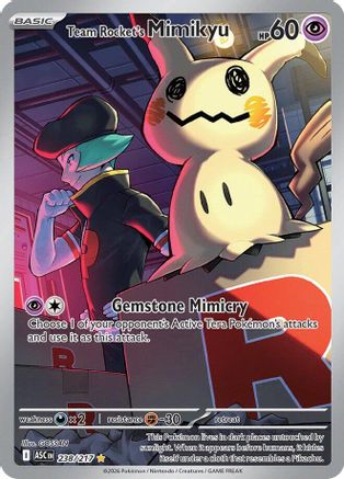 ME Ascended Heroes  238/217 Team Rocket's Mimikyu  - Holofoil - Illustration Rare