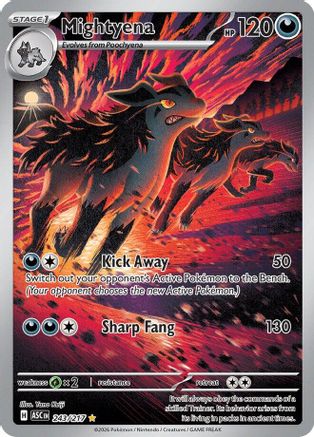 ME Ascended Heroes  243/217 Mightyena  - Holofoil - Illustration Rare