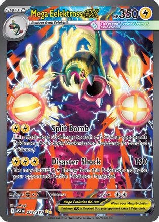 ME Ascended Heroes  278/217 Mega Eelektross ex  - Holofoil - Special Illustration Rare