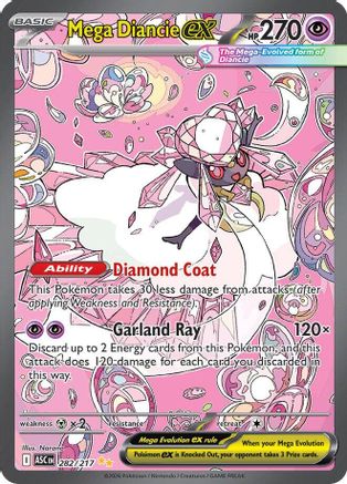ME Ascended Heroes  282/217 Mega Diancie ex  - Holofoil - Special Illustration Rare