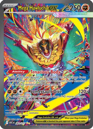 ME Ascended Heroes  283/217 Mega Hawlucha ex  - Holofoil - Special Illustration Rare