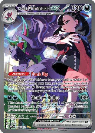 ME Ascended Heroes  287 Marnie's Grimmsnarl ex  - Holofoil - Special Illustration Rare