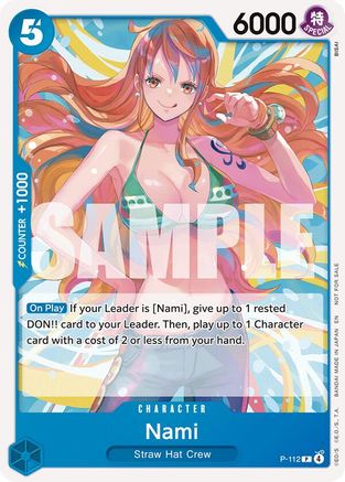 One Piece Promotion Cards  P-112 Nami (Heroines Battle Pack) (P-112)  - Promo
