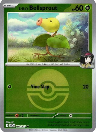ME Ascended Heroes  004 Erika's Bellsprout (Poke Ball)  - Reverse Holofoil - Common