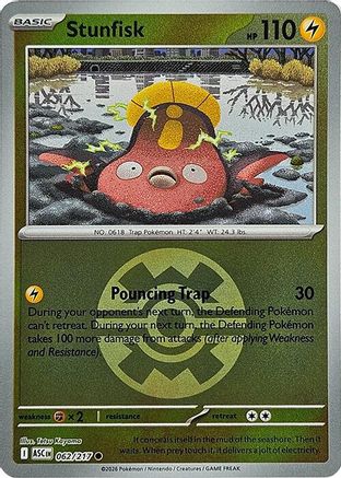 ME Ascended Heroes  062 Stunfisk (Quick Ball)  - Reverse Holofoil - Common