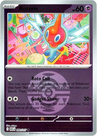 ME Ascended Heroes  092 Rotom (Dusk Ball)  - Reverse Holofoil - Common