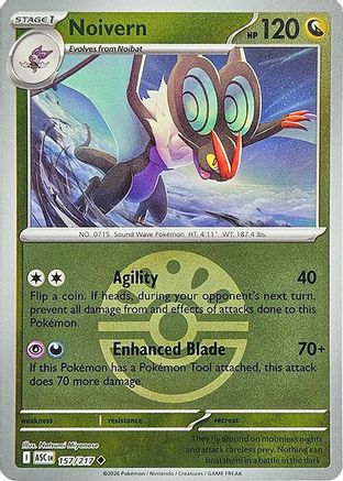 ME Ascended Heroes  157 Noivern (Friend Ball)  - Reverse Holofoil - Uncommon