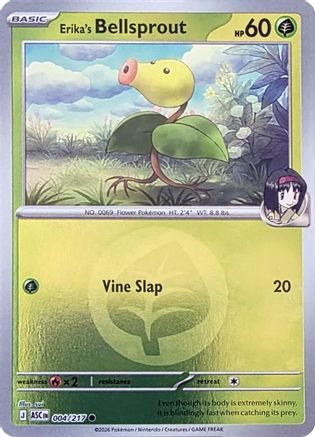 ME Ascended Heroes  004 Erika's Bellsprout (Energy Symbol Pattern)  - Reverse Holofoil - Common