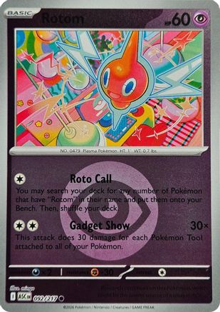 ME Ascended Heroes  092 Rotom (Energy Symbol Pattern)  - Reverse Holofoil - Common
