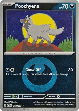 ME Ascended Heroes  128 Poochyena (Energy Symbol Pattern)  - Reverse Holofoil - Common
