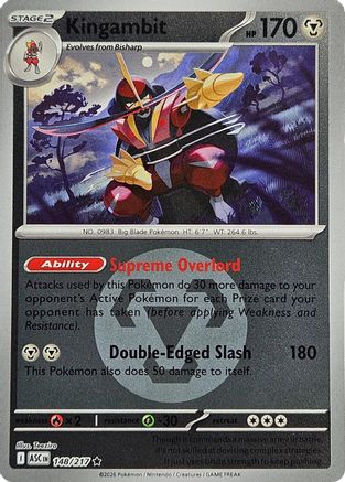 ME Ascended Heroes  148 Kingambit (Energy Symbol Pattern)  - Reverse Holofoil - Rare