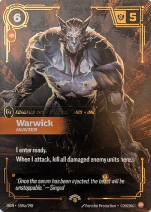 Riftbound Promotional Cards (159a/298): Warwick - Hunter - Foil