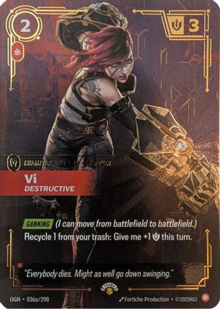 Riftbound Promotional Cards (036a/298): Vi - Destructive - Foil