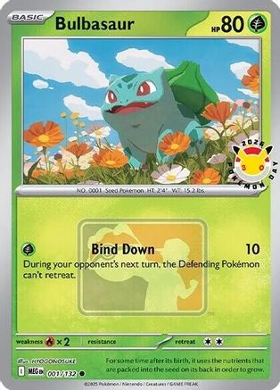 Miscellaneous Cards & Products  001 Bulbasaur (Pokemon Day 2026)  - Holofoil - Common
