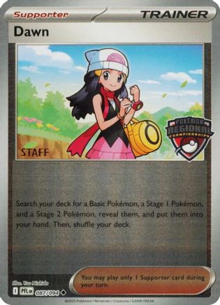 League & Championship Cards  087 Dawn (Regional Championship) [Staff]  - Reverse Holofoil - Uncommon
