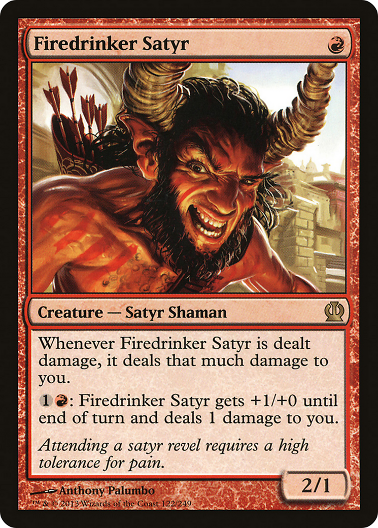 Theros - (THS-122) - Firedrinker Satyr Foil