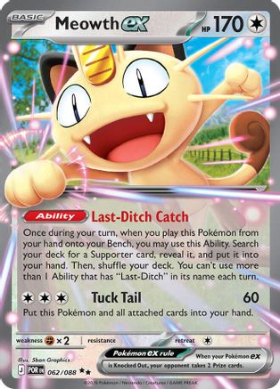 ME03 Perfect Order  062/088 Meowth ex  - Holofoil - Double Rare