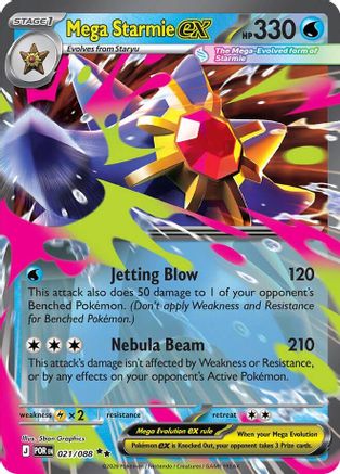 ME03 Perfect Order  021/088 Mega Starmie ex  - Holofoil - Double Rare