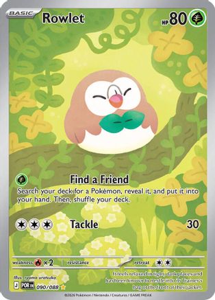 ME03 Perfect Order  090/088 Rowlet  - Holofoil - Illustration Rare