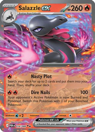 ME03 Perfect Order  016/088 Salazzle ex  - Holofoil - Double Rare