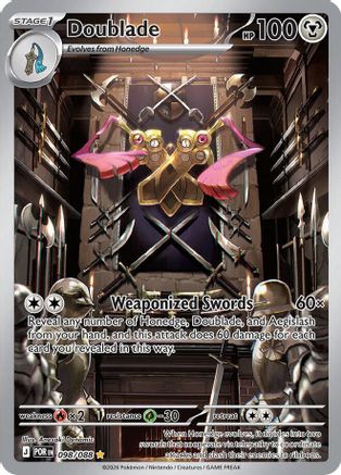 ME03 Perfect Order  098/088 Doublade  - Holofoil - Illustration Rare