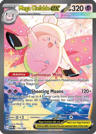 ME03 Perfect Order  119/088 Mega Clefable ex  - Holofoil - Special Illustration Rare