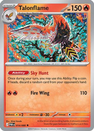ME03 Perfect Order  014/088 Talonflame  - Reverse Holofoil - Uncommon