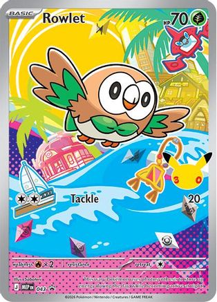 (BUNDLE) ME Mega Evolution Promo  043 Rowlet - 044 Litten - 045 Popplio  - Holofoil - Promo