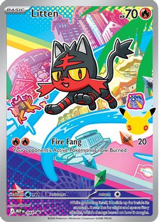 (BUNDLE) ME Mega Evolution Promo  043 Rowlet - 044 Litten - 045 Popplio  - Holofoil - Promo