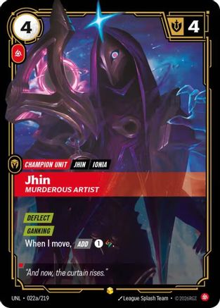 Unleashed (022a/219): Jhin - Murderous Artist (Alternate Art) - Foil
