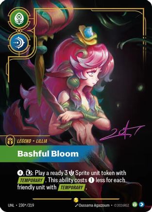 Unleashed (230*/219): Lillia - Bashful Bloom (Signature) - Foil