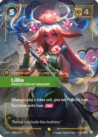 Unleashed (058a/219): Lillia - Protector of Dreams (Alternate Art) - Foil