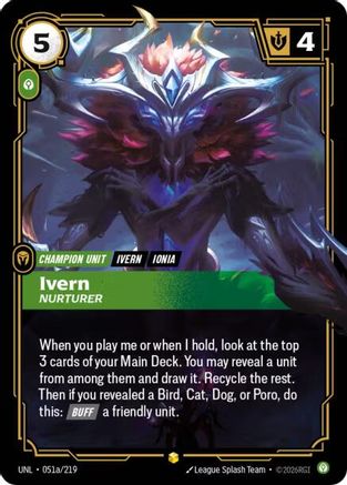 Unleashed (051a/219): Ivern - Nurturer (Alternate Art) - Foil