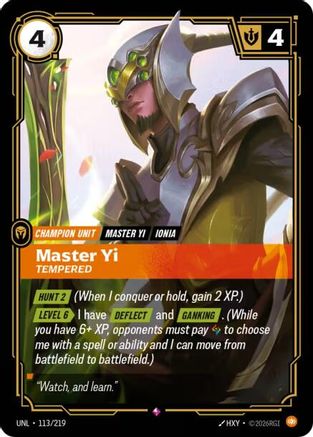 Unleashed (113/219): Master Yi - Tempered - Foil