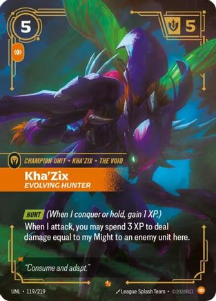 Unleashed (119/219): Kha'Zix - Evolving Hunter - Foil