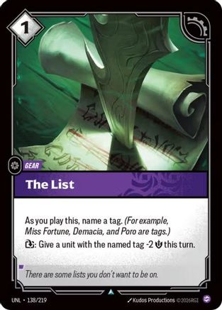 Unleashed (138/219): The List -