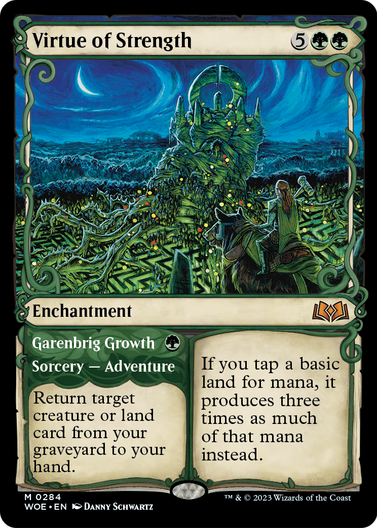 Wilds of Eldraine - (WOE-284) - Virtue of Strength (Showcase): (Showcase)