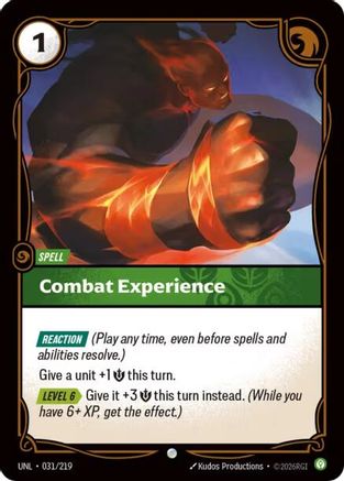 Unleashed (031/219): Combat Experience -