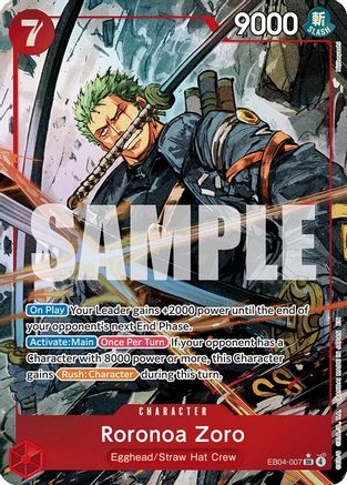 Adventure on Kamis Island  EB04-007 Roronoa Zoro (EB04-007) (Alternate Art) (EB04-007)  - Foil - Super Rare